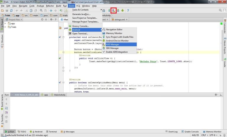 Android Studio Emulator Sorunları