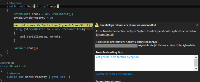 C# Hata Kodları Ve Çözümleri