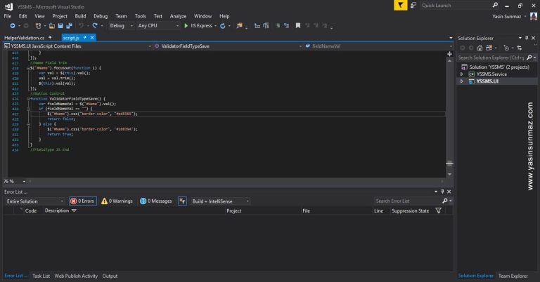 Javascript Framework Hata Çözümü