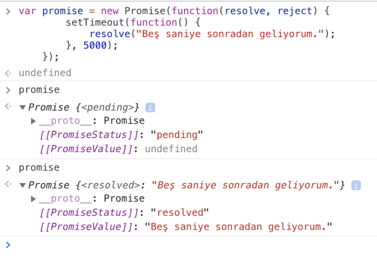 Javascript Promise Hataları