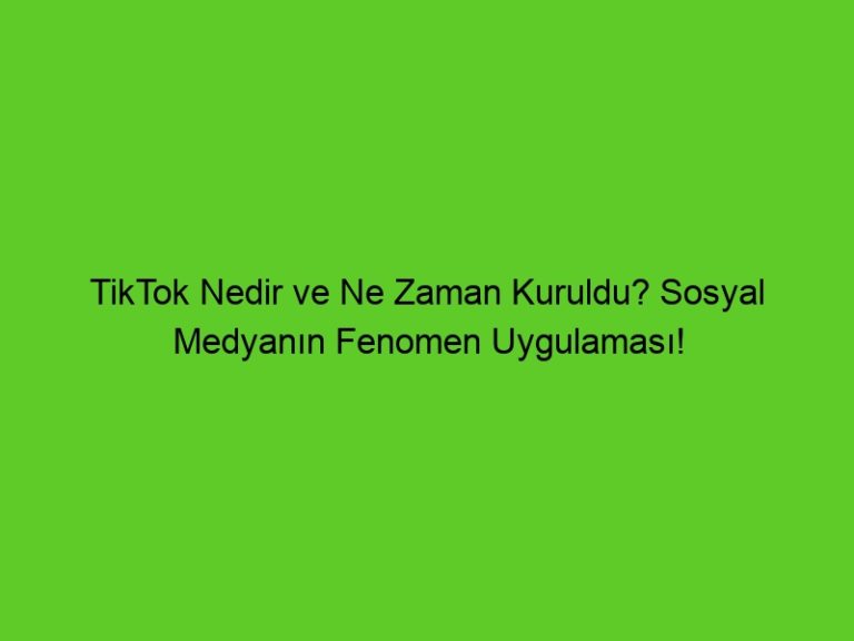 Tiktok Nedir Ve Ne Zaman Kuruldu? Sosyal Medyanın Fenomen Uygulaması!